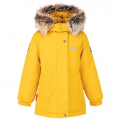 Зимняя куртка парка для девочки lenne maya 21337/108 жёлтая