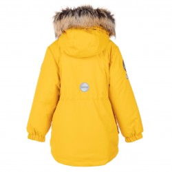 Lenne Maya удлиненная куртка парка для девочки 21330-108 жёлтая