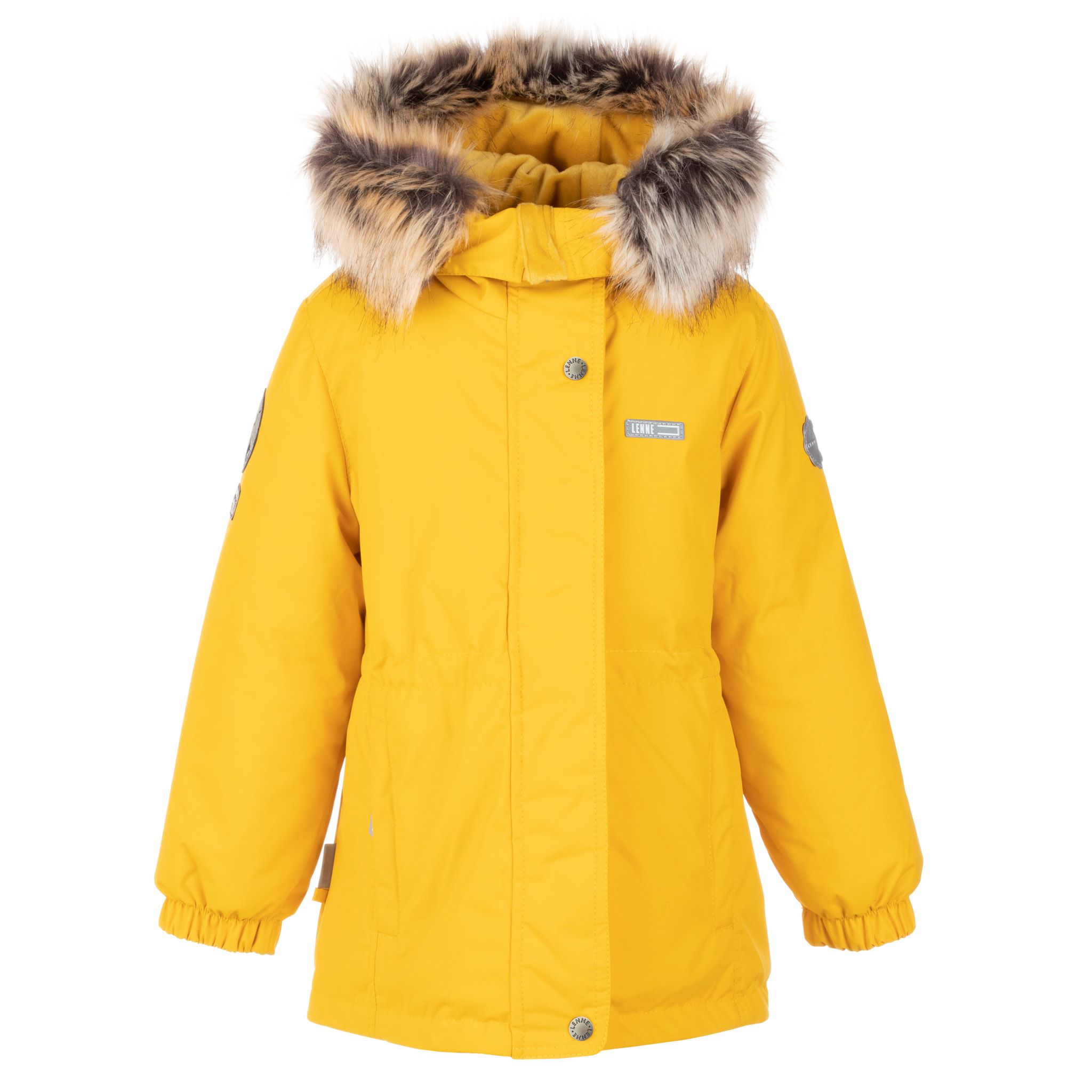 Lenne Maya удлиненная куртка парка для девочки 21330-108 жёлтая