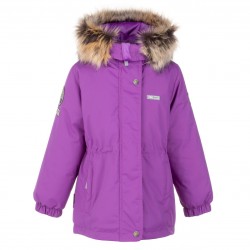 Lenne Maya удлиненная куртка парка для девочки 21330-366 фиолетовая