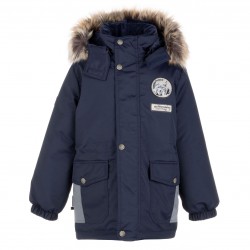 Lenne Moss удлиненная куртка парка для мальчика синяя 21339-229