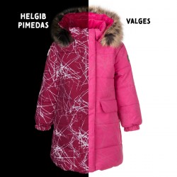 Зимнее теплое пальто для девочки lenne lenna 22333/2031 малиновое