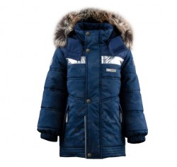 Lenne Nordic удлиненная зимняя куртка для мальчика темно-синяя