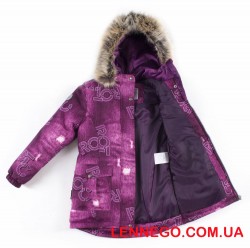 Lenne Maya удлиненная куртка парка для девочки фиолет (1)