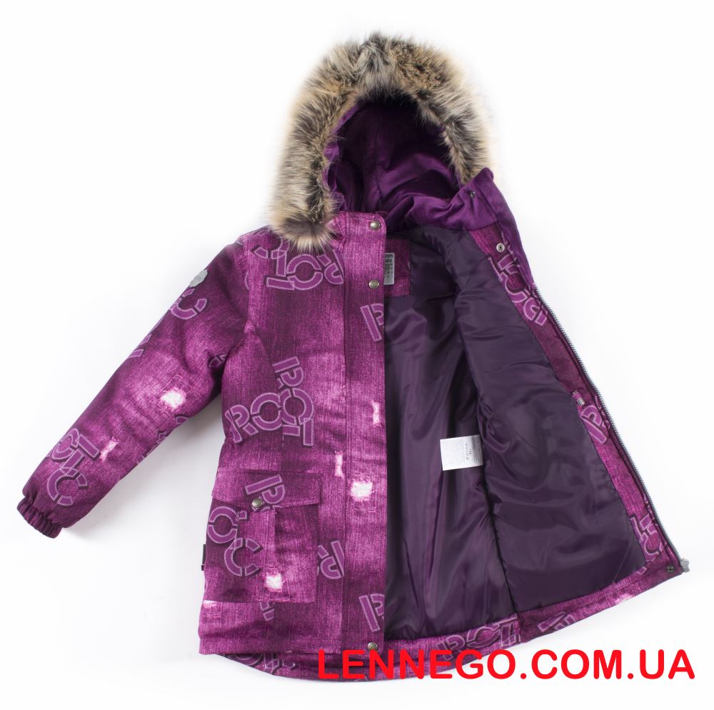 Lenne Maya удлиненная куртка парка для девочки фиолет