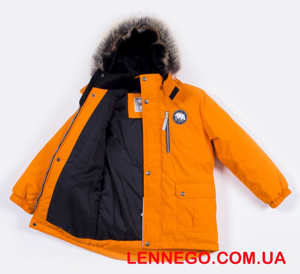 Lenne Snow удлиненная куртка парка для мальчика оранжевая
