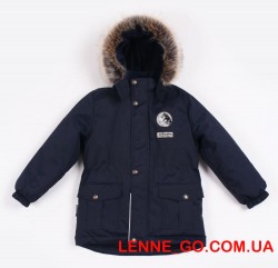 Lenne Wolf удлинённая куртка парка для мальчика тёмно-синяя